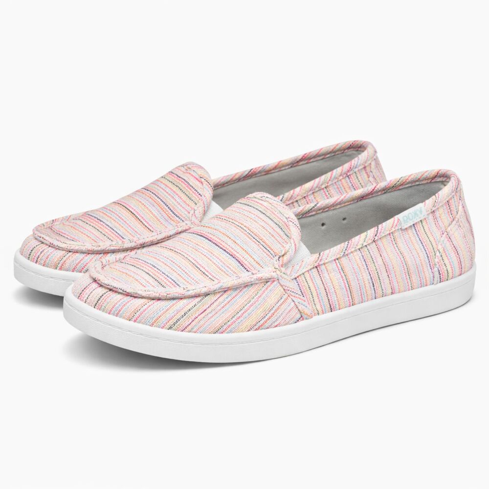 ROXY TWEED LIGHTWEIGHT CASUAL COASTAL BRIGHT COLOR SLIP ONS SIZE 5